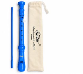 Blue Castar German Recorder with Case.
