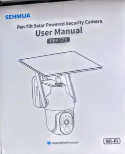 SEHMUA RBX-S73 Pan Tilt Solar Security 2 solar Camera kit no subscription needed