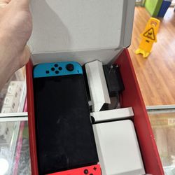 Nintendo Switch Oled Used Open Box With Accessories 