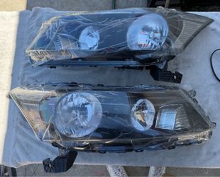 08-12 Honda Accord Black Clear Reflector Headlights