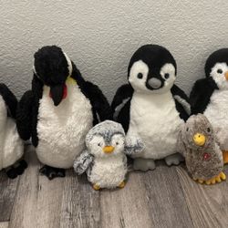 A Large Collection Of Penguin Stuffed Animals $15 All