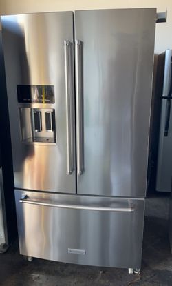 Kitchen Aid 3-Door Stainless Steel Refrigerator Fridge
