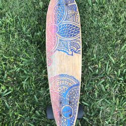 STRGHT Pin Tail Longboard Cruiser Skateboard
