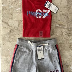 Brand New Still With Tags Ralph Lauren Polo Shorts And T-Shirt Set 3T. 