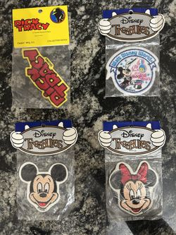 Vintage Walt Disney Character Souvenir Iron-On Embroidered Patches - Brand New in Bag - $5 Each OBO