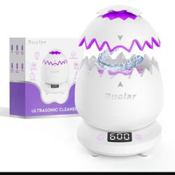 Ultrasonic Retainer Cleaner Machine for Dentures | 45kHz Dental Cleaning Pod for Mouth Guards
