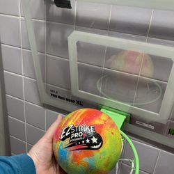 pro mini basketball hoop over door with shatterproof backboard