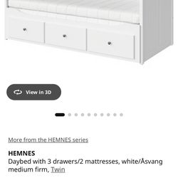 Free Ikea Daybed With 3 Drawers