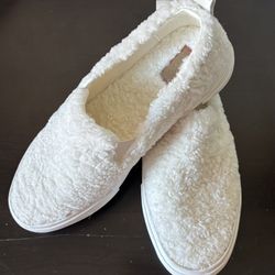 Levi's fuzzy sneakers.