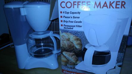 New coffee maker 4 cup with permanent filter