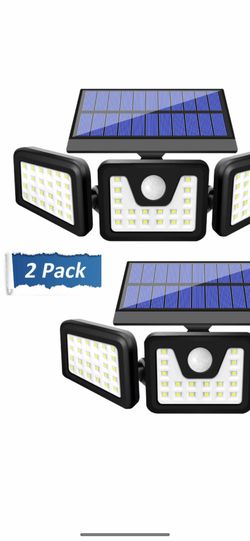 2 pack Solar Motion Sensor LED Light outdoor- NEW $58