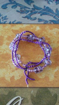 Handmade Pancreatic Cancer Awareness Bracelet