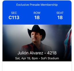 Julion Alvarez Ticktets