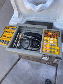 Worksmith Rotary Tool Set With Case And Bits And Accessories