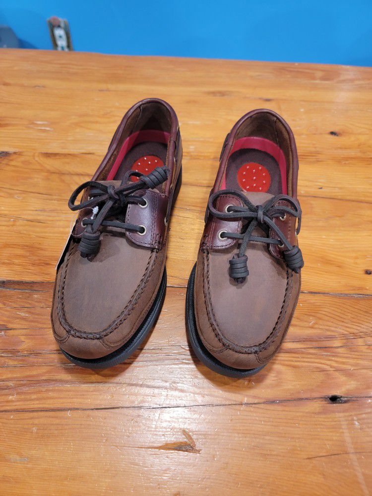 G.H. Bass & Co Mens Harry II Size 7.5 M Brown Moc Boat Shoes