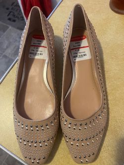 Donald Pliner Studded Pointed-Toe Ballet Flats