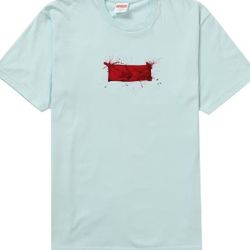 Supreme Ralph Steadman Box Logo TeeHeather Pale Blue SS22 BRAND NEW SEALED
