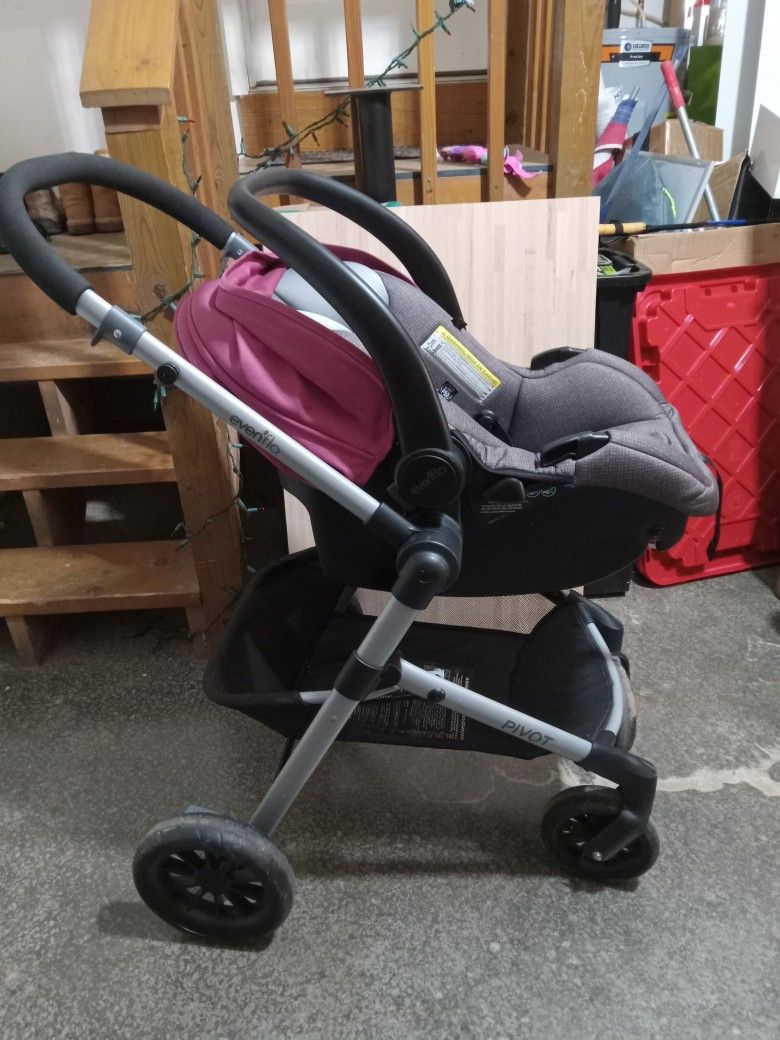 Evenflo Girls Stroller, Carseat And Carriage.