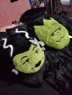 Frankenstein Couple Plush Pillows Set of 2