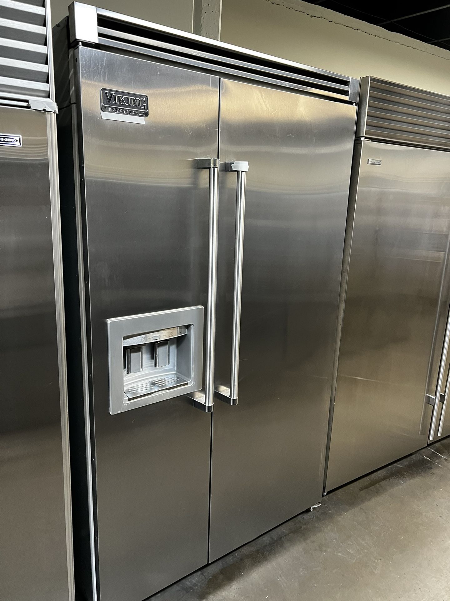 Viking 48”Wide Built In Stainless Steel Side By Side Refrigerator