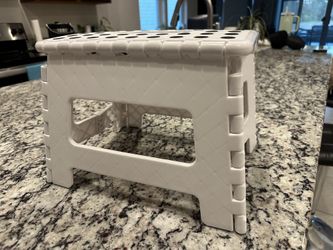 New White Foldable Step Stool