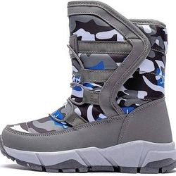 NEW Sz 7 Toddler Boy Girl Kid BODATU Insulated Winter Snow Boots Outdoor Waterproof Winter Kids Shoes