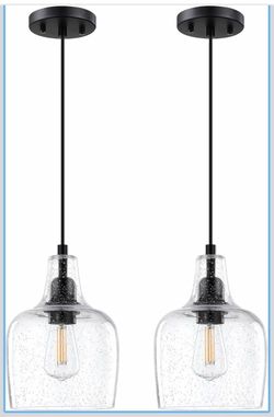 Dolaimy House 2 Pack Glass Pendant Light