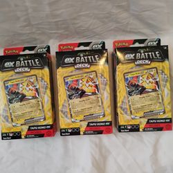 Pokemon Ex Battle Deck Tapu Koko Ex Factory Sealed New In Box LOT OF 3!!!