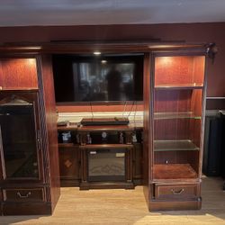 Adjustable Up To 65” TV Entertainment Center Wall Unit