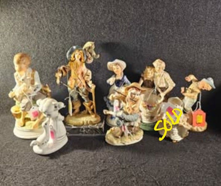 Mixed Lot Of 8 Antique/Vintage Figurines For One Price, Or Individually Priced