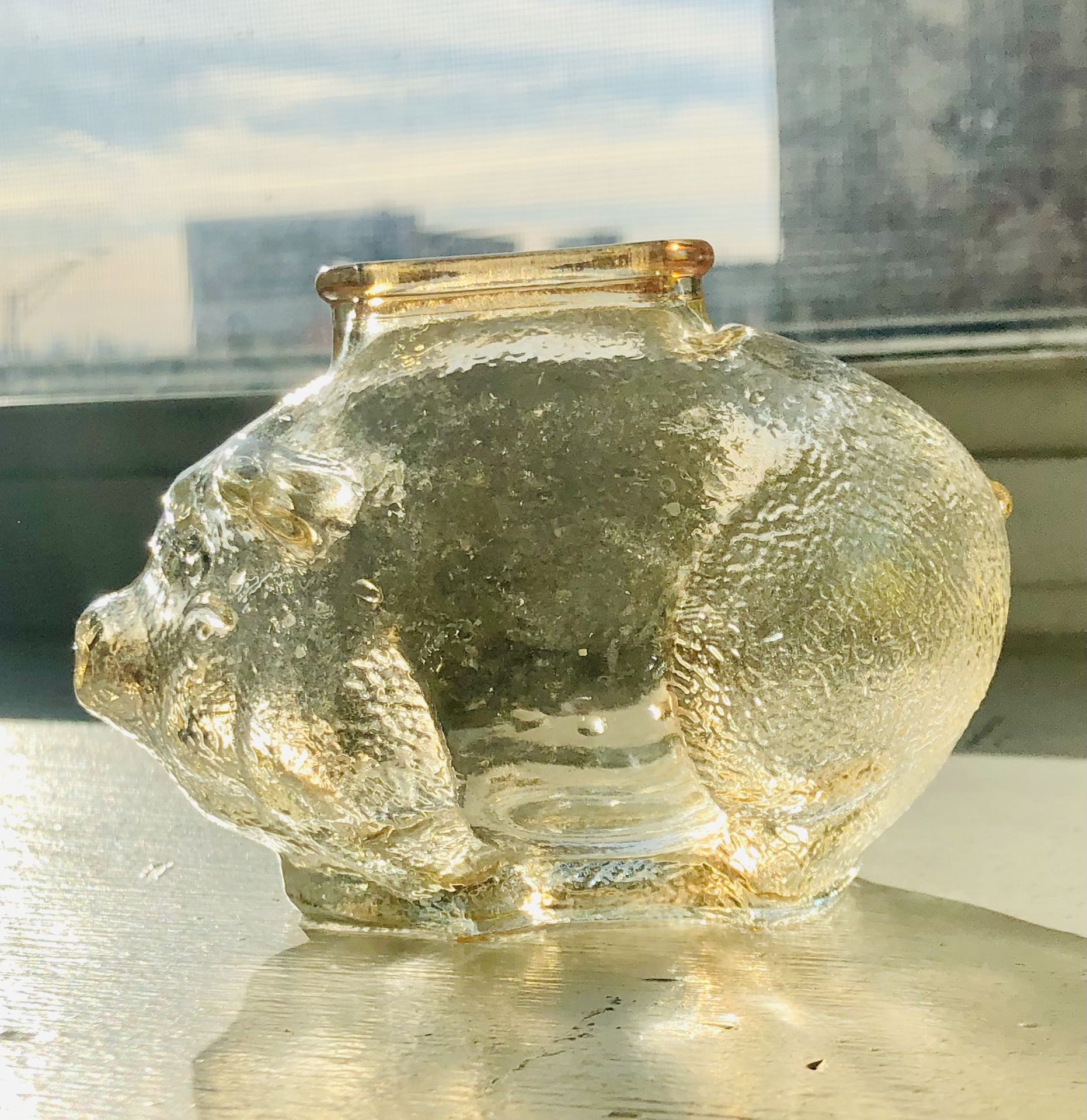 Vintage Carnival Glass Peggy Bank