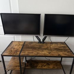 Wood And Metal Desk