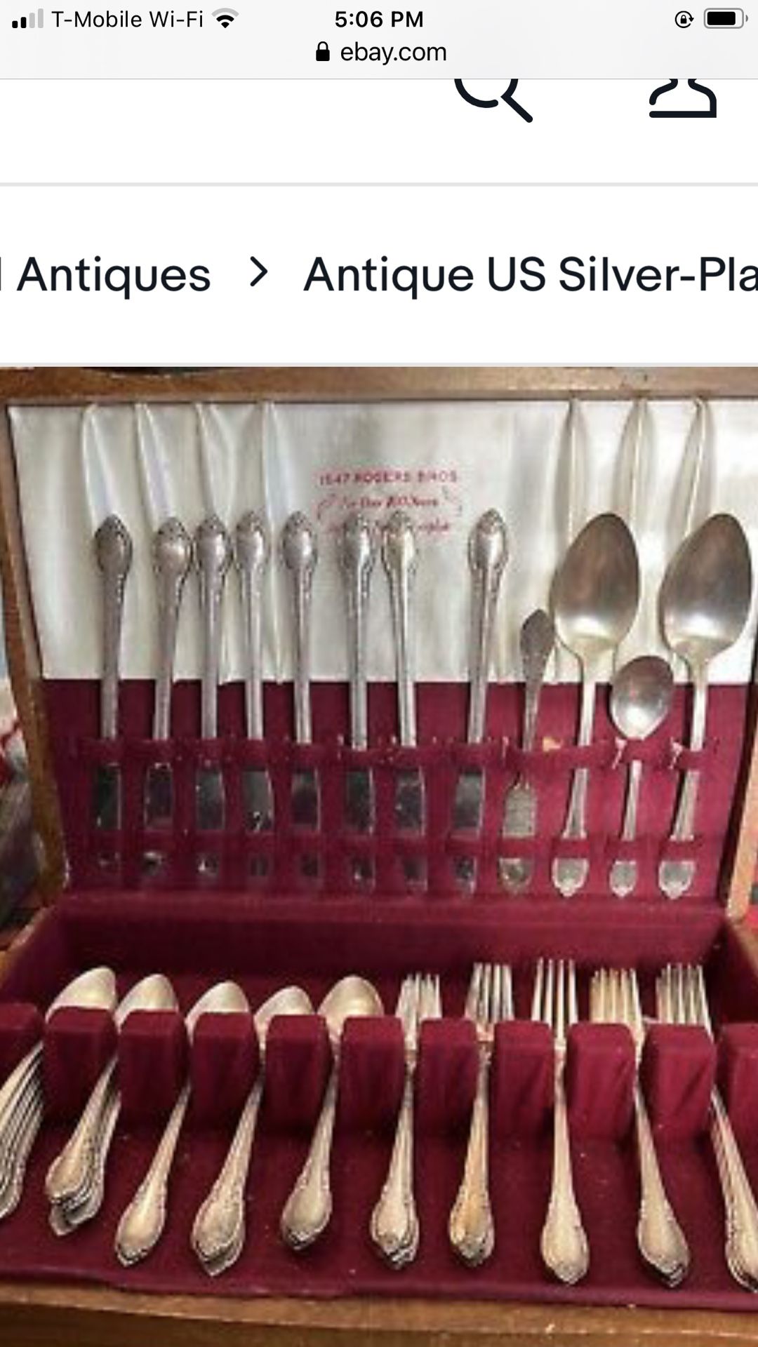 1847 Rogers Bros Silver Set