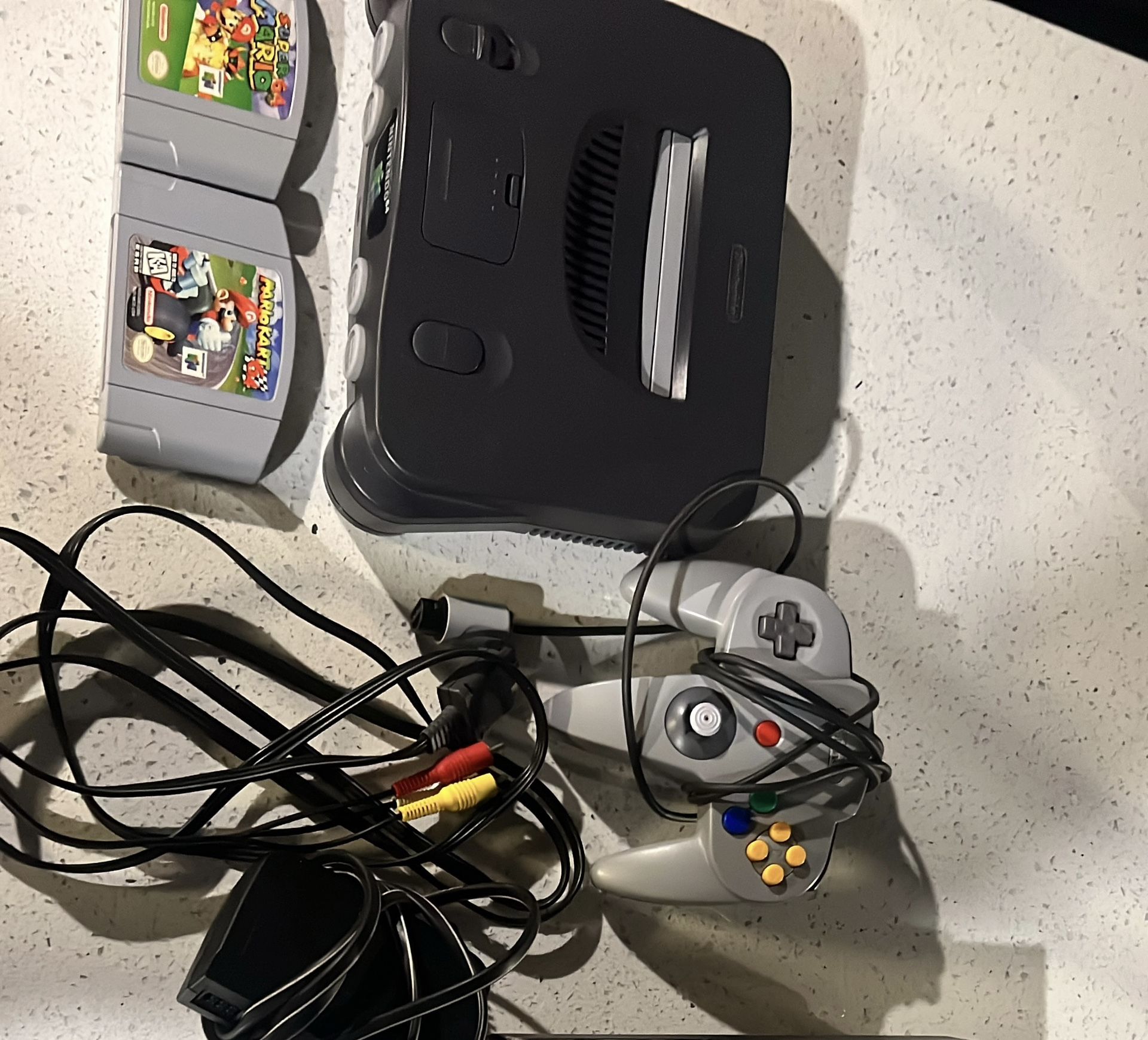 Nintendo 64 with games