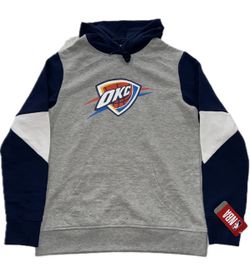 Oklahoma City Thunder Pullover Hoodie Sweatshirt Mens Medium New OKC Logo