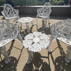 Antique Victorian Cast Iron Garden 6 Piece Set