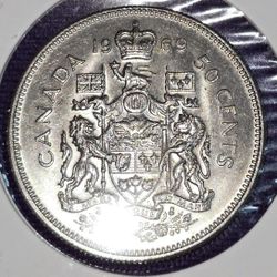 1969 Canada 50 Cent Uncirculated Coin