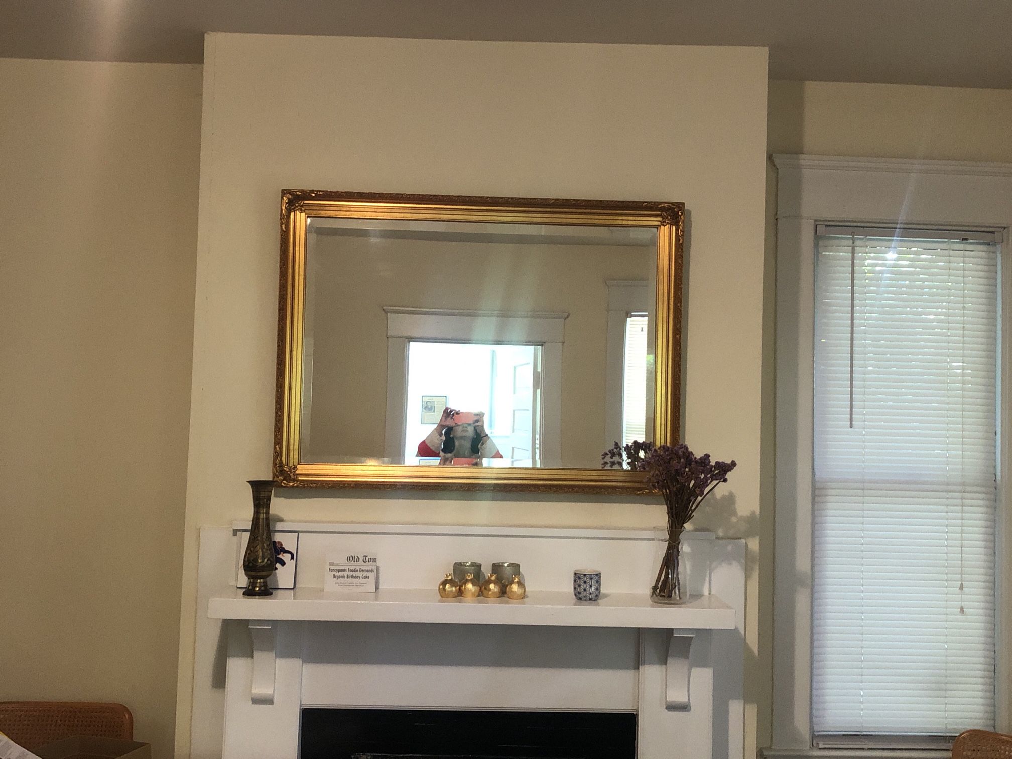 Large Gold Vintage Mirror 