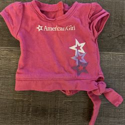 Pink American Girl Doll Side Tie Tee