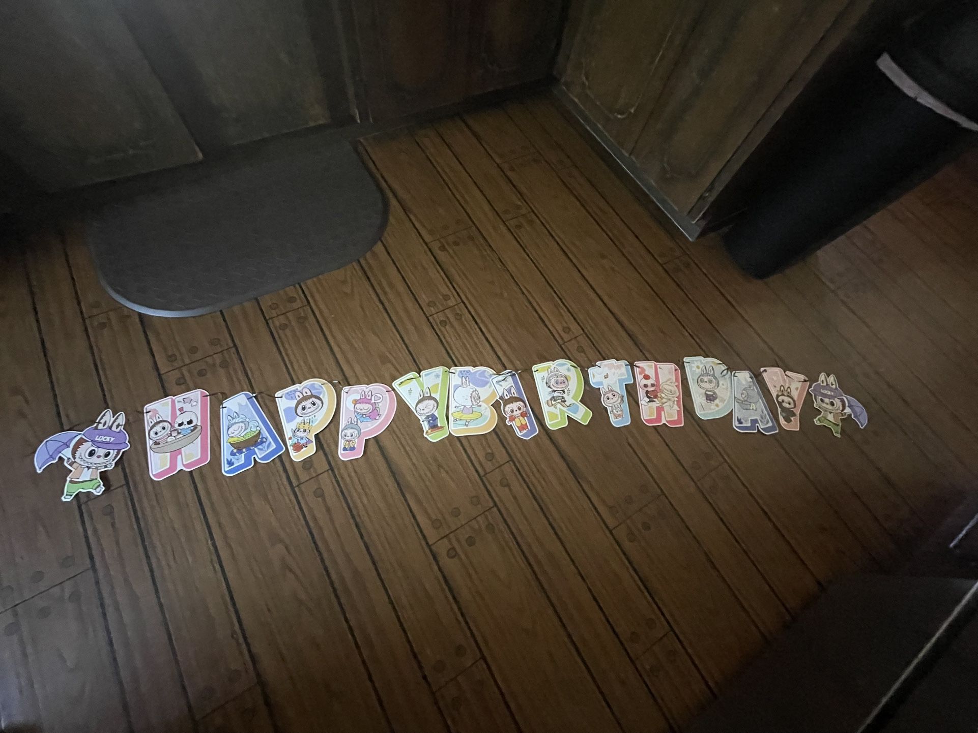 Labubu Happy Birthday Sign