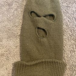Baclava Ski Mask Forest Green Knit
