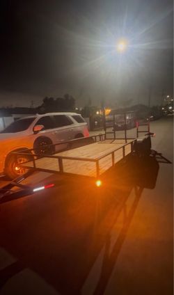 7x16 Flat Trailer with ramp