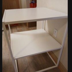 LIKE NEW Stainless Steel Iron Sturdy Cube Shelf Storage Display Rack White