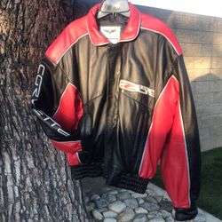 Corvette C6 Z06 Embroidered Leather Jacket 