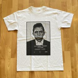 JOHNNY CASH MUGSHOT White Tee