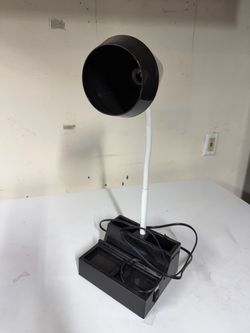Black Desk Lamp with Organizer Base