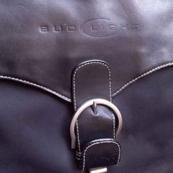 Bud Light = Leather  Hand Bag Vintage  Rare
