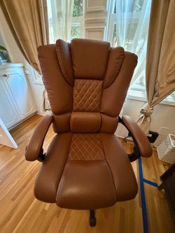 Brown Leather Executive Office Chair