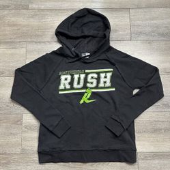 Saskatchewan Rush Pullover Hoodie New Era Lacrosse Womans Size M Black 