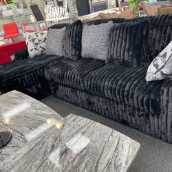 Sofa Sectional Black Color 